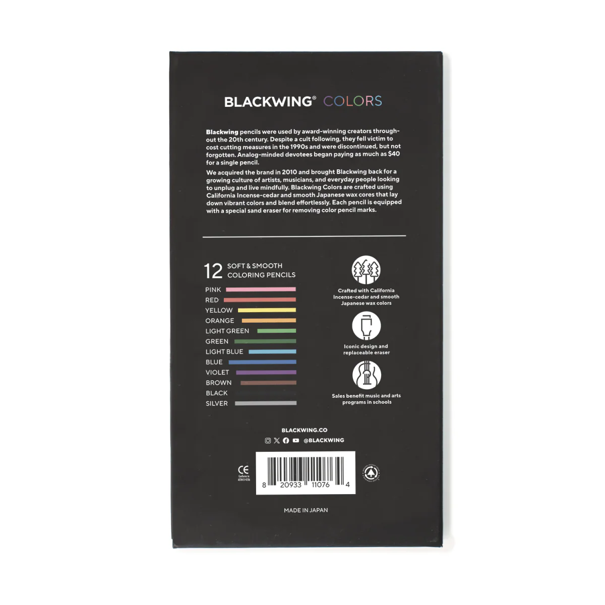 Blackwing Colors – Set of 12 Premium Colouring Pencils - Image 8
