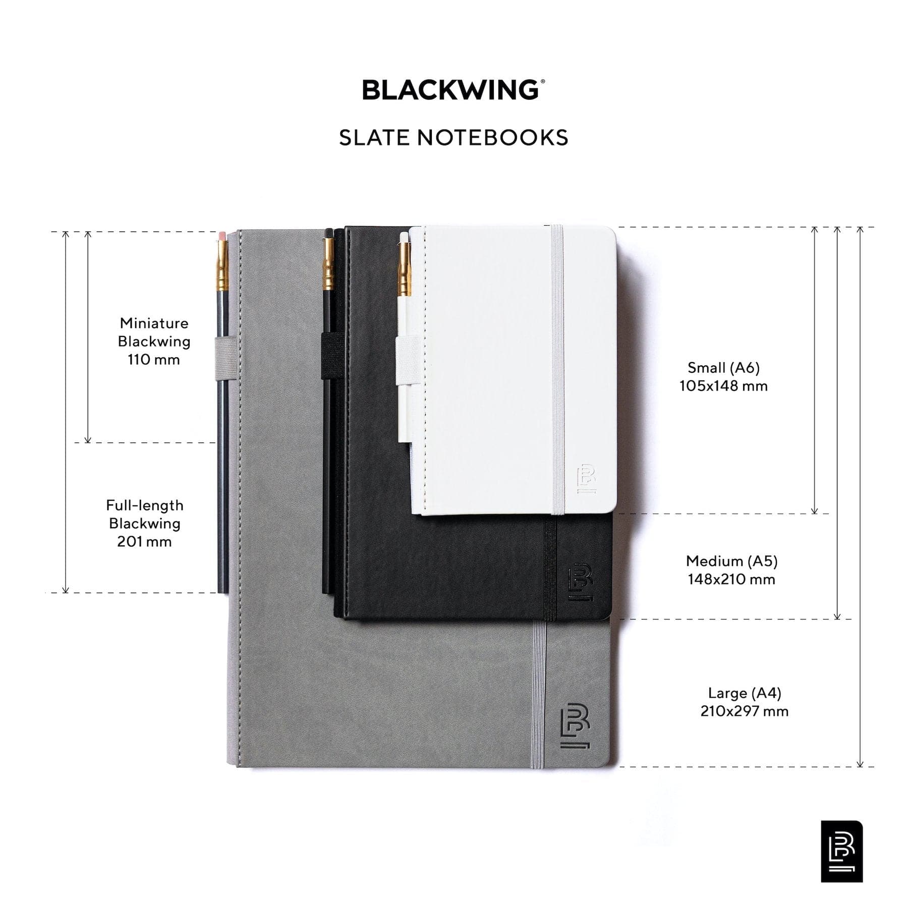 Blackwing Pearl Slate A6 Notebook – Pocket Hard Cover with Short Pearl Pencil - Image 6