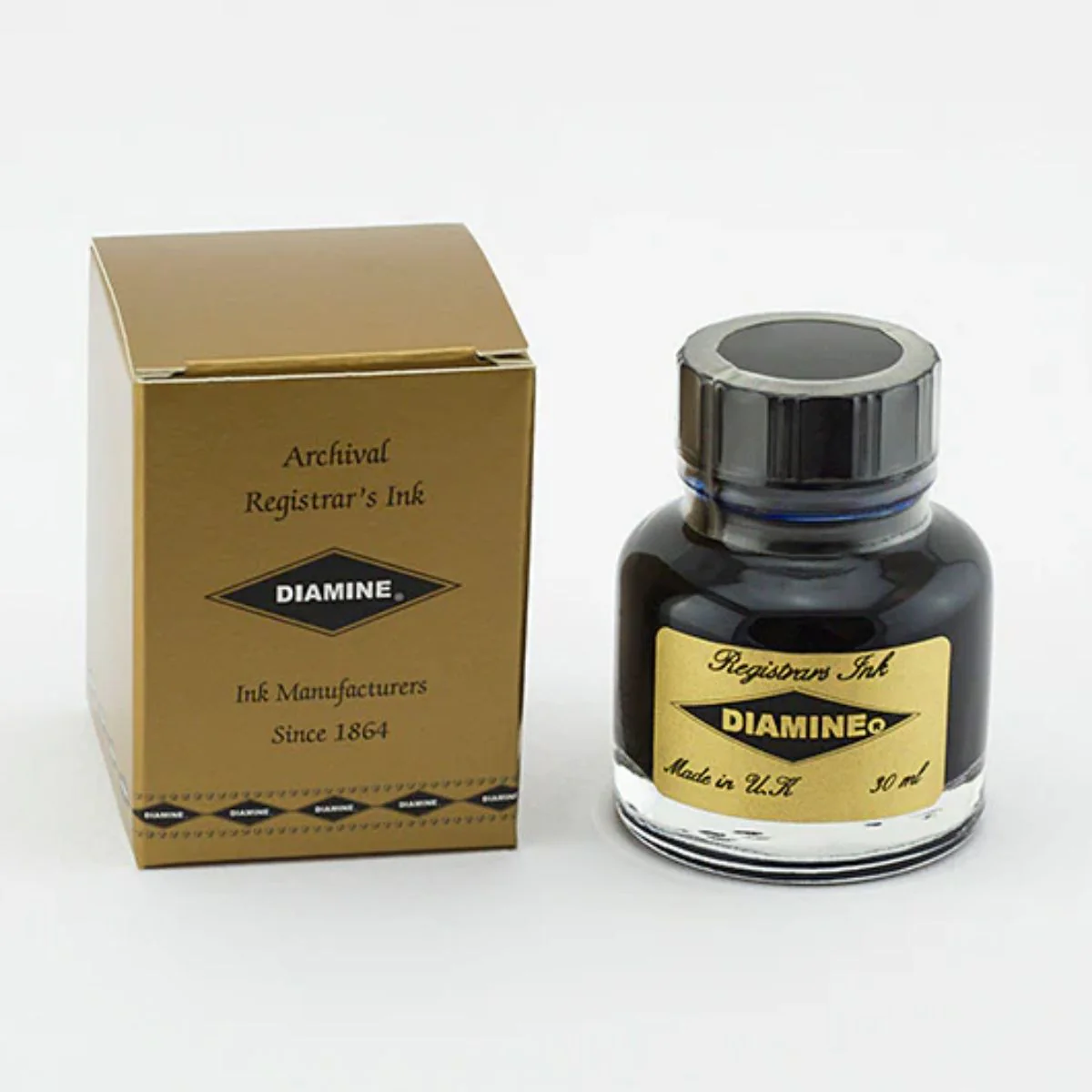 Diamine Registrar’s Ink Blue-Black – Waterproof Archival Fountain Pen Ink (30ml)