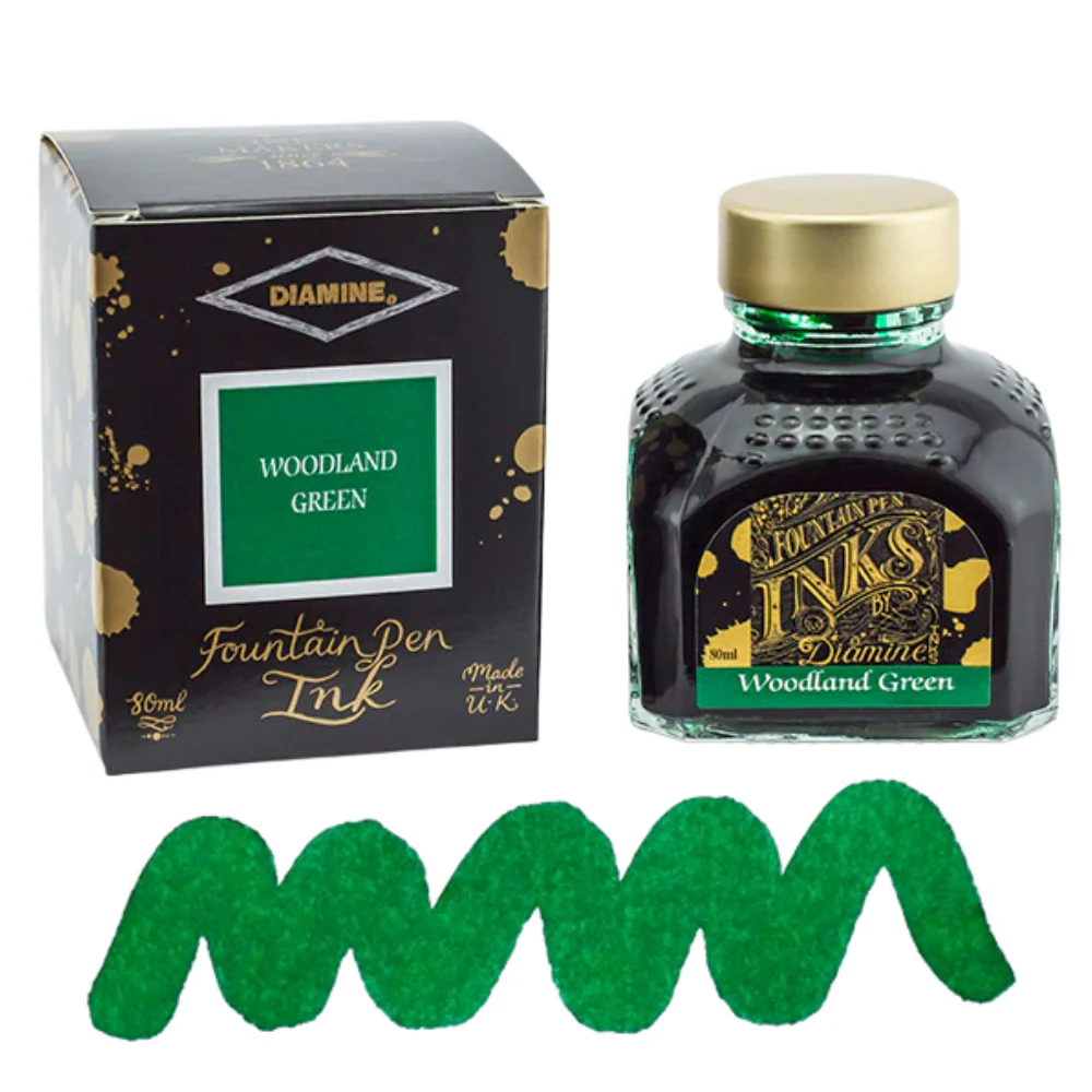Diamine Ink Bottle 80ml — Green Colours - Image 14