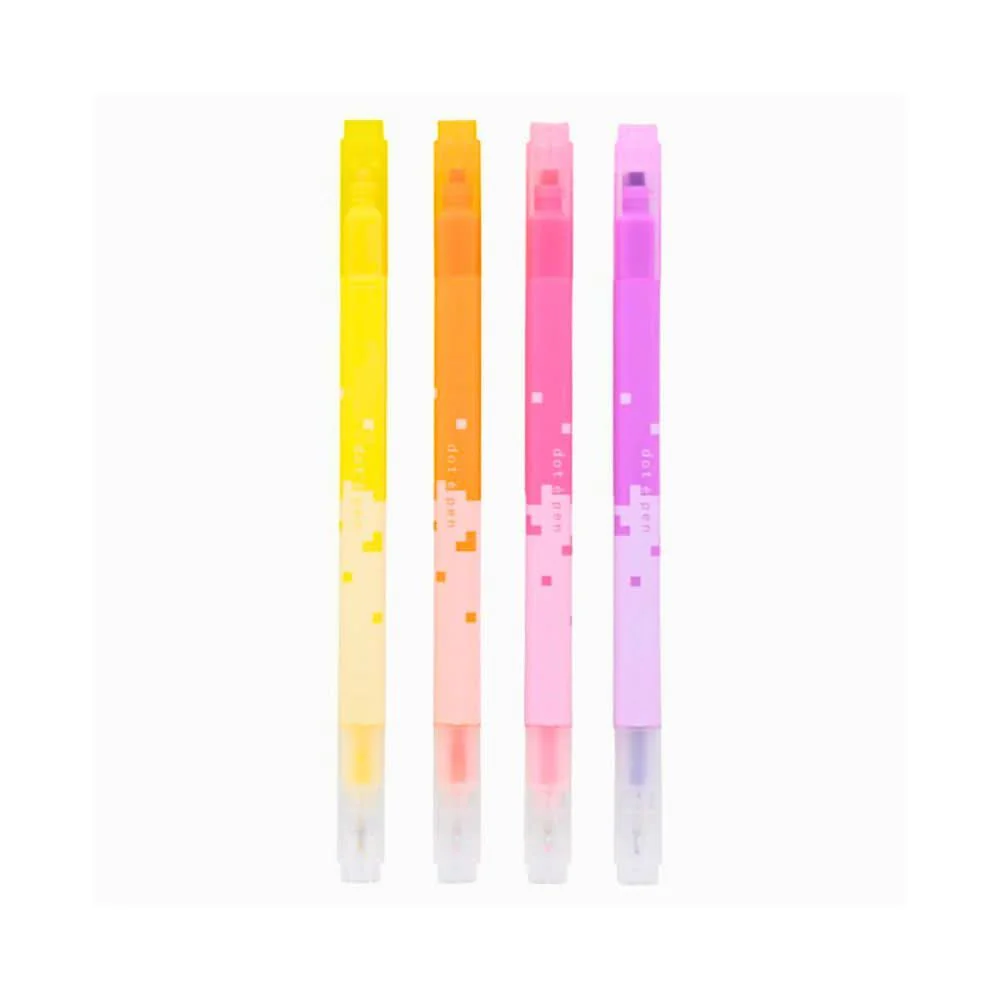 Sun-Star DOT E Pen Square Marker – 4 Piece Pack A, Dual Tip - Image 2
