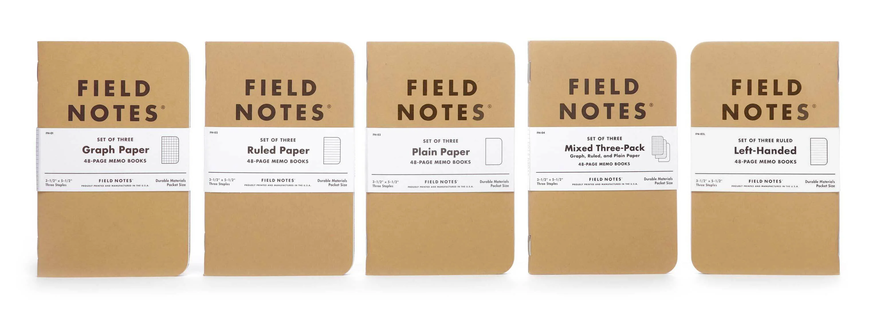 Field Notes Original Kraft Notebooks A6 [3 Pack]