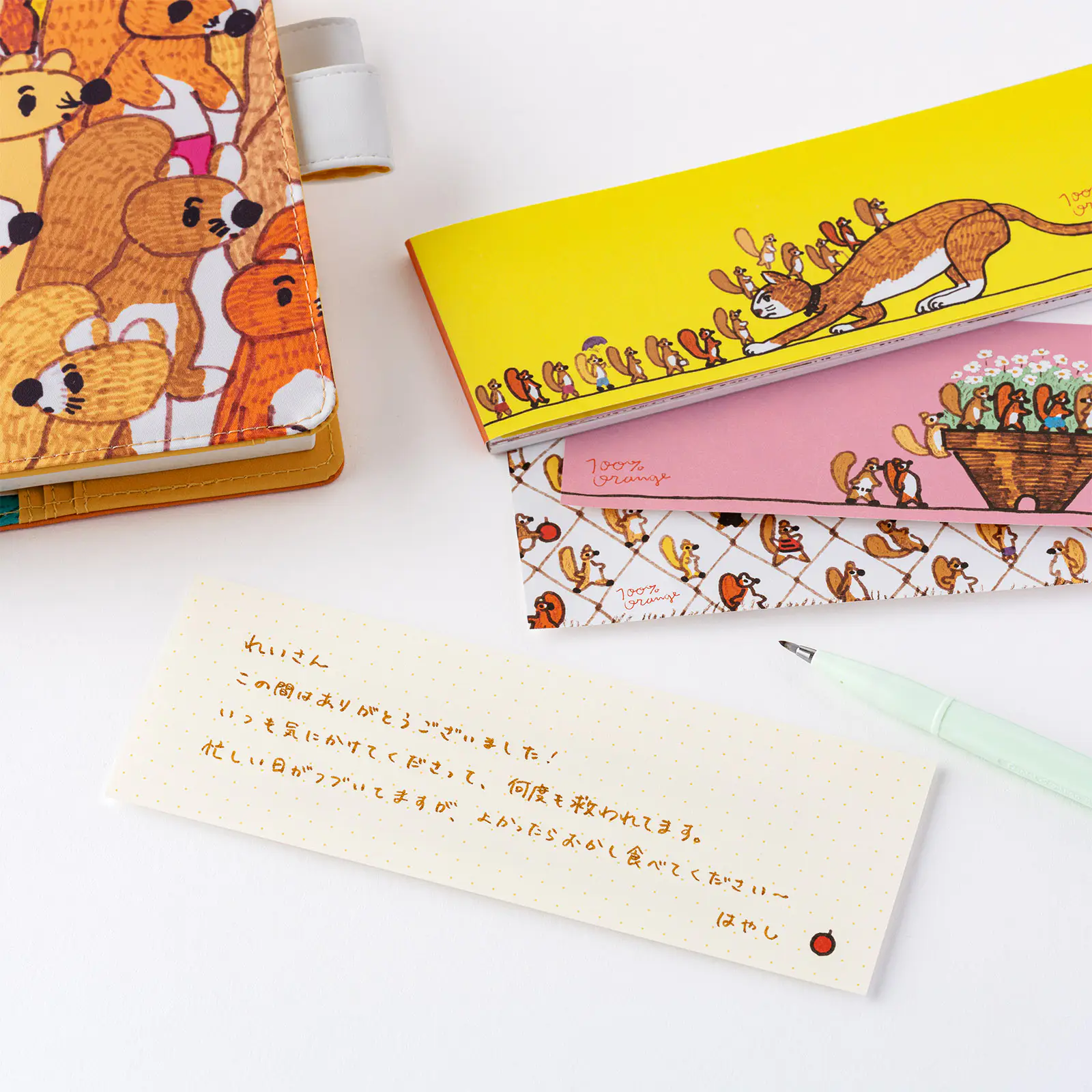 Hobonichi 100%ORANGE - Letter Set - Squirrel’s Moving Day - Image 5