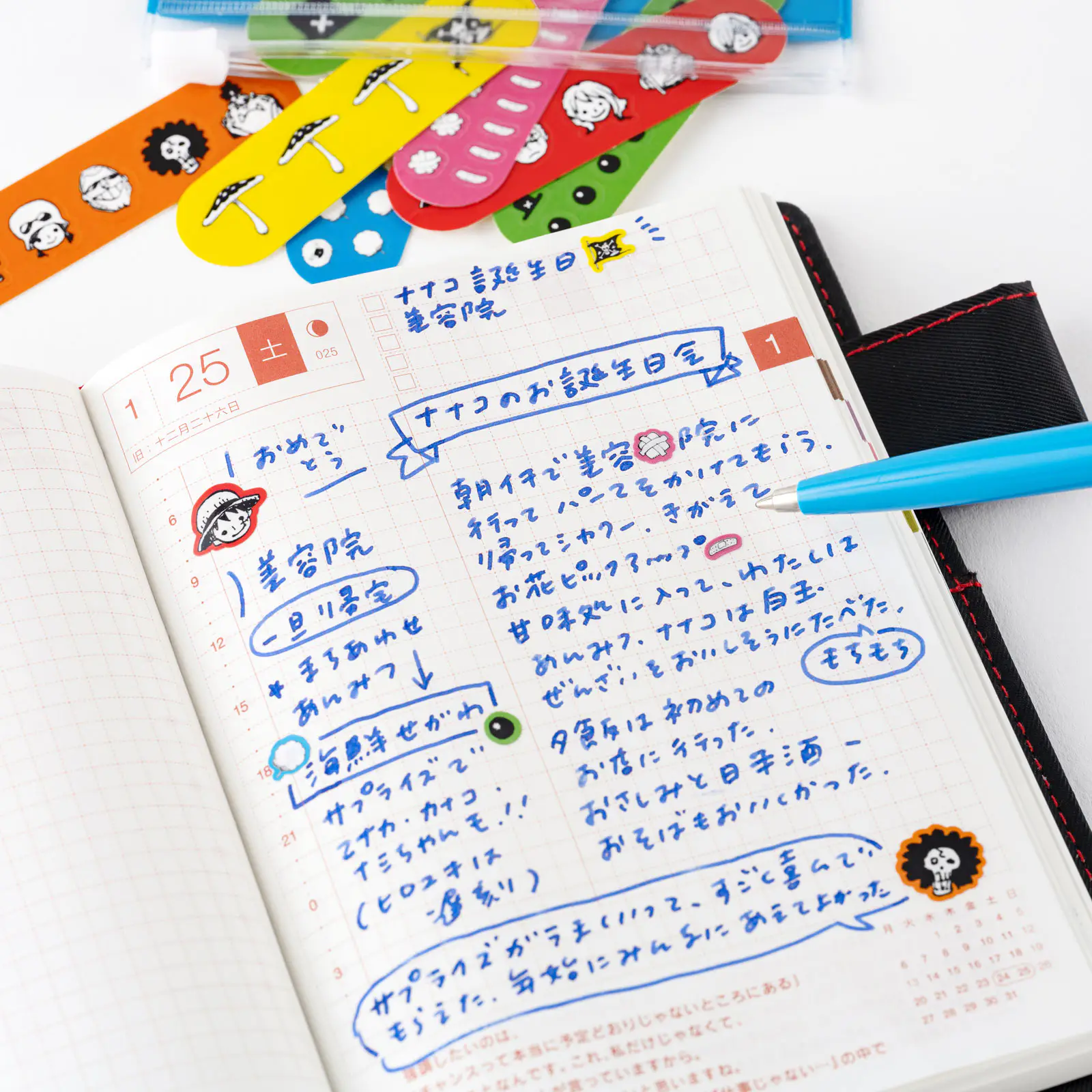 Hobonichi 2026 Accessories: ONE PIECE Magazine - Chopper’s Techo First Aid Kit Stickers - Image 5