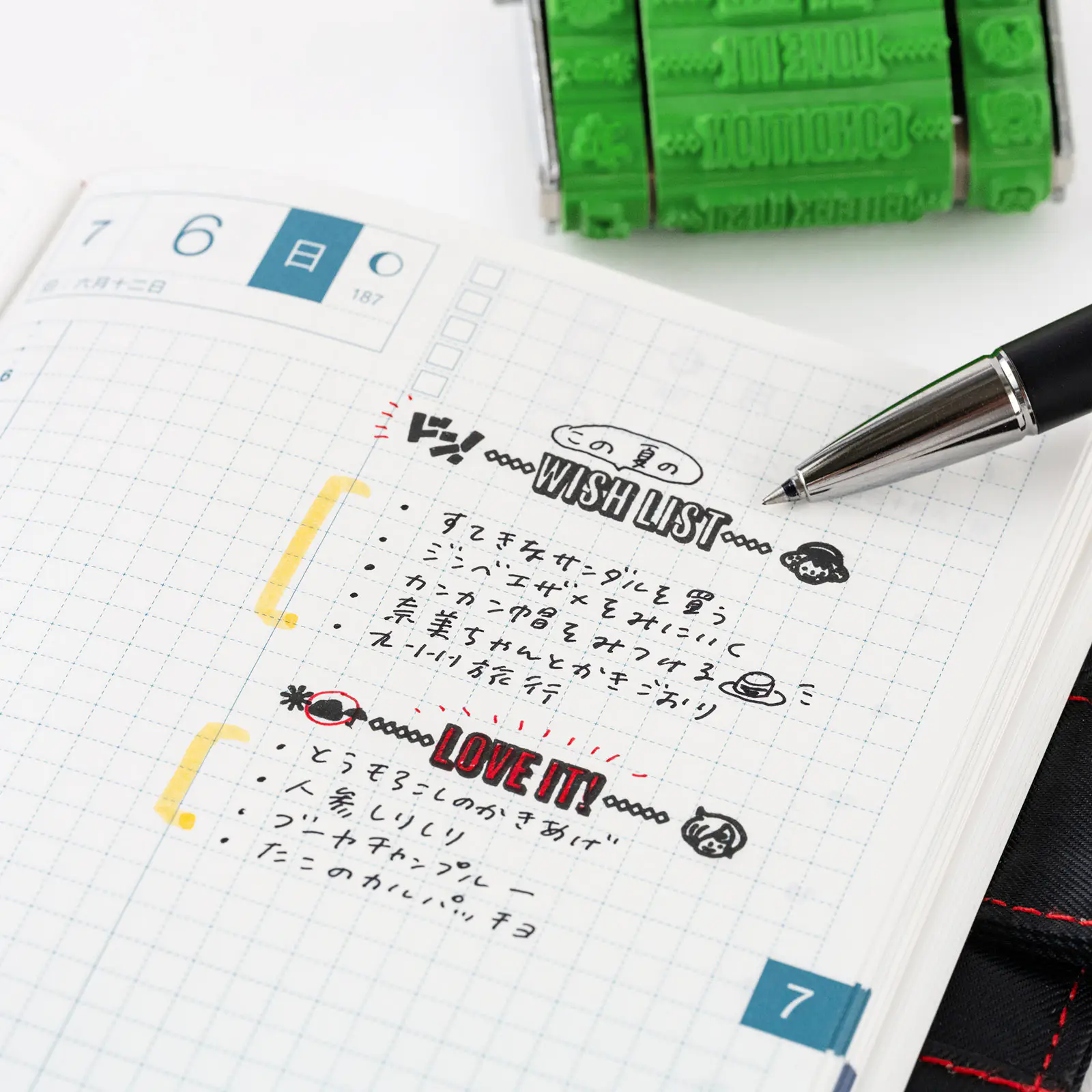 Hobonichi 2026 Accessories: Sanby Rotating Stamp for the Techo (One Piece) - Image 5