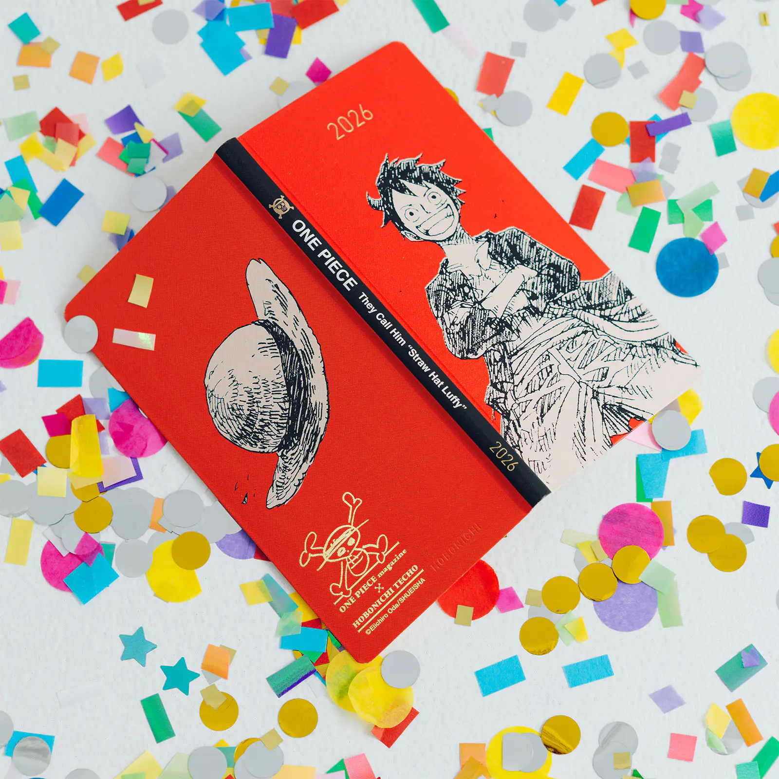 Hobonichi 2026 Weeks (Eng): One Piece Magazine - Straw Hat Luffy (Red) - Image 3