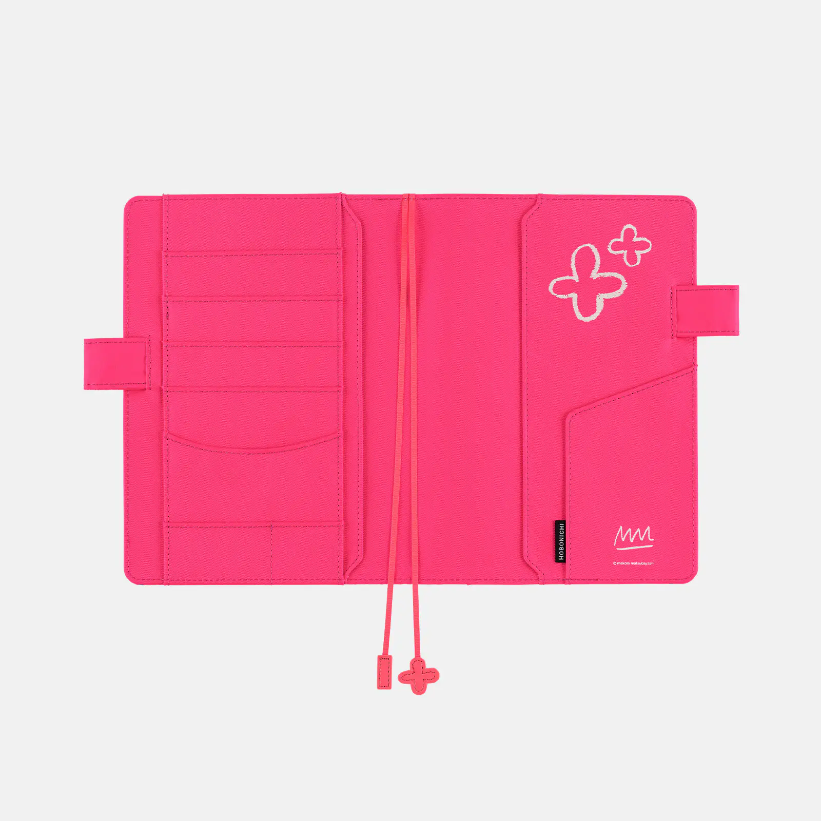 Hobonichi 2026 A5 Cousin Cover: Makoto Matsubayashi - Pink Flowers - Image 7
