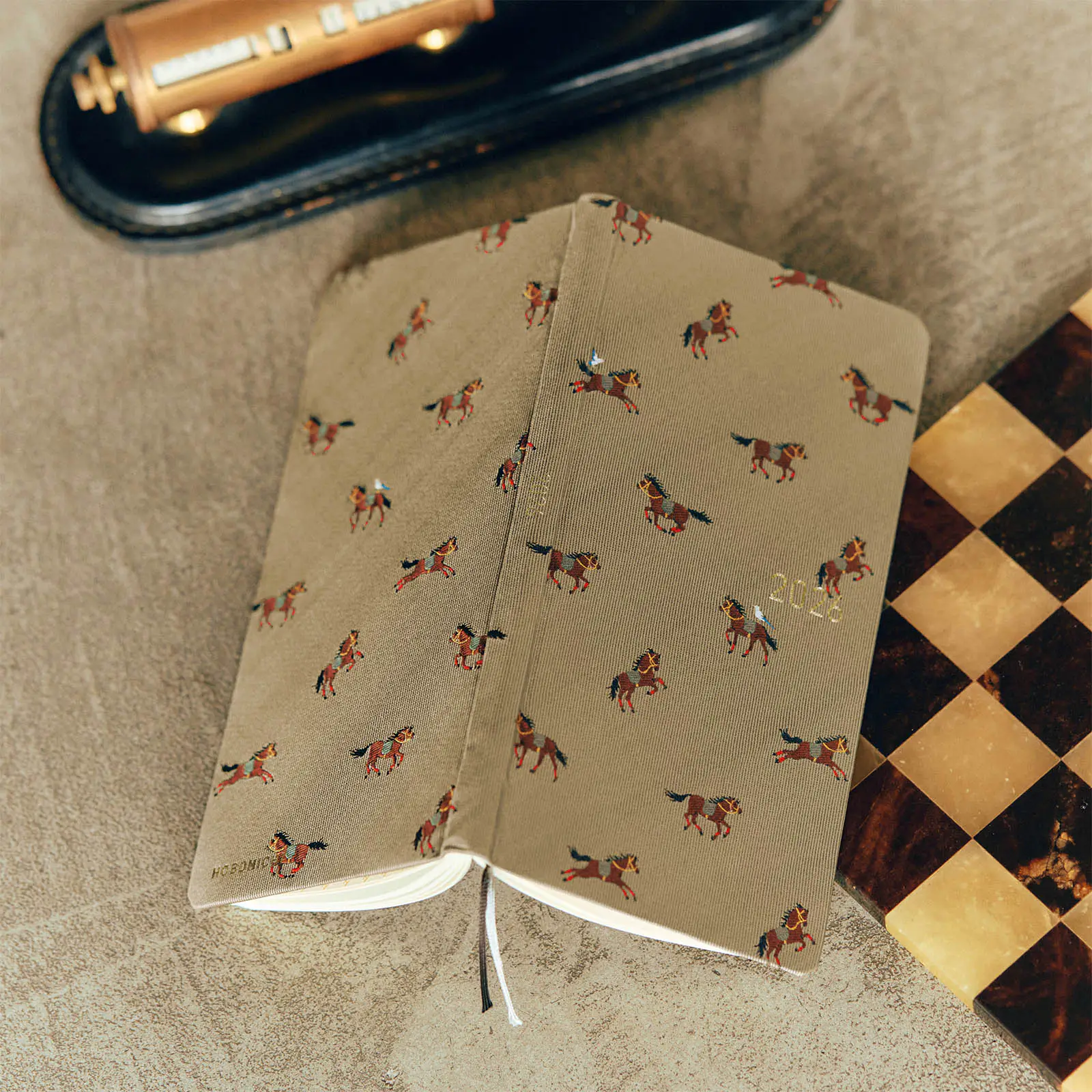 Hobonichi 2026 Weeks Mega: Bow & Tie - Galloping Horses - Image 4