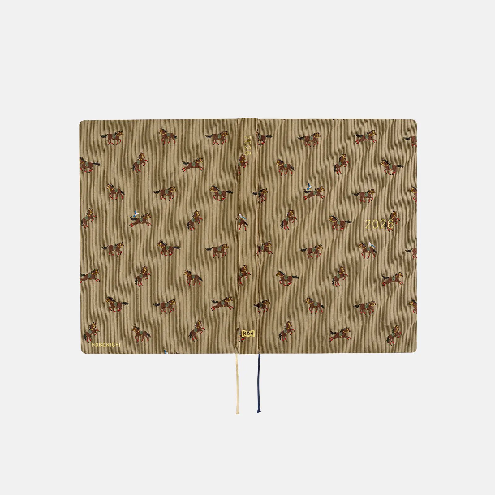 Hobonichi HON A5 2026 Planner: Bow & Tie - Galloping Horses - Image 2