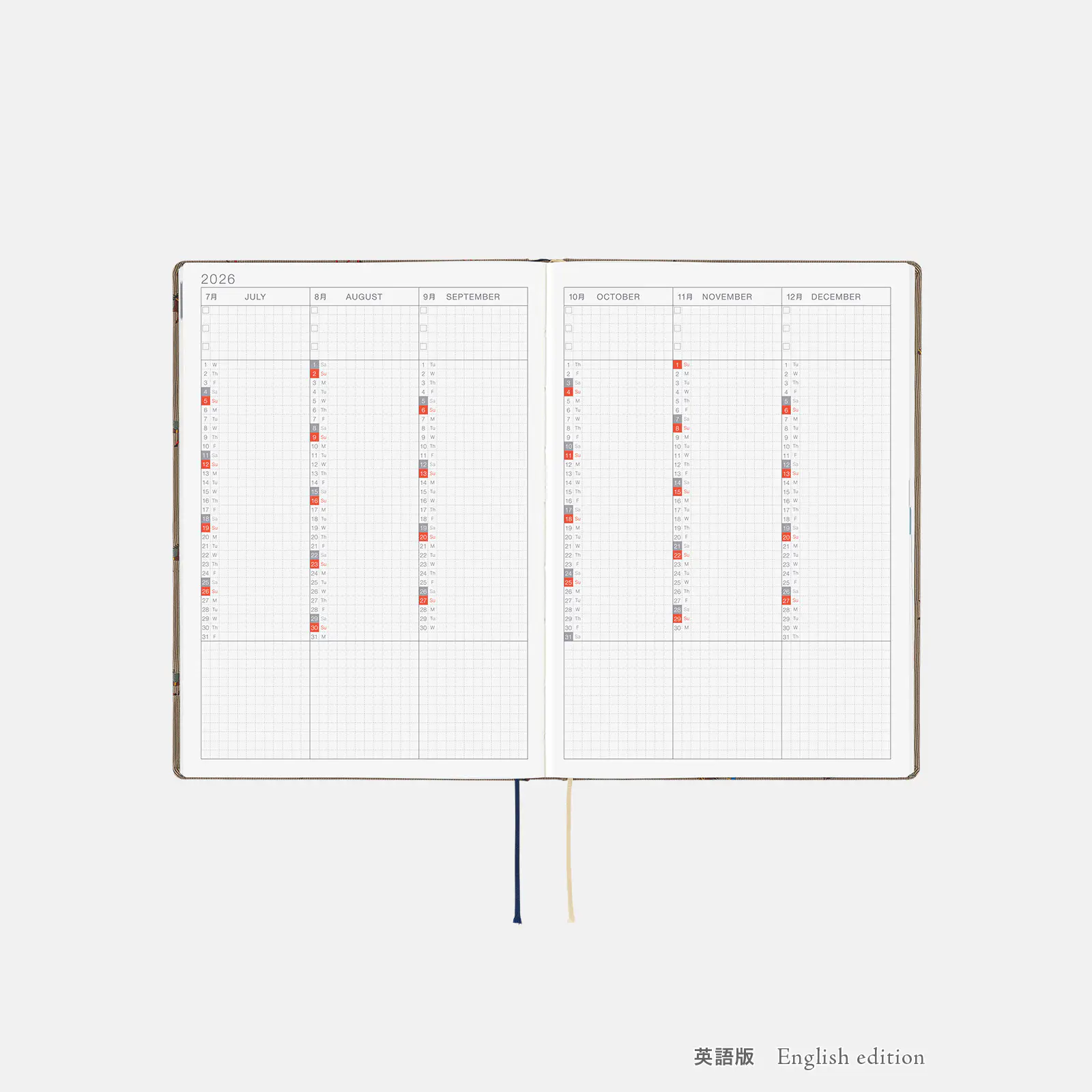 Hobonichi HON A5 2026 Planner: Bow & Tie - Galloping Horses - Image 9