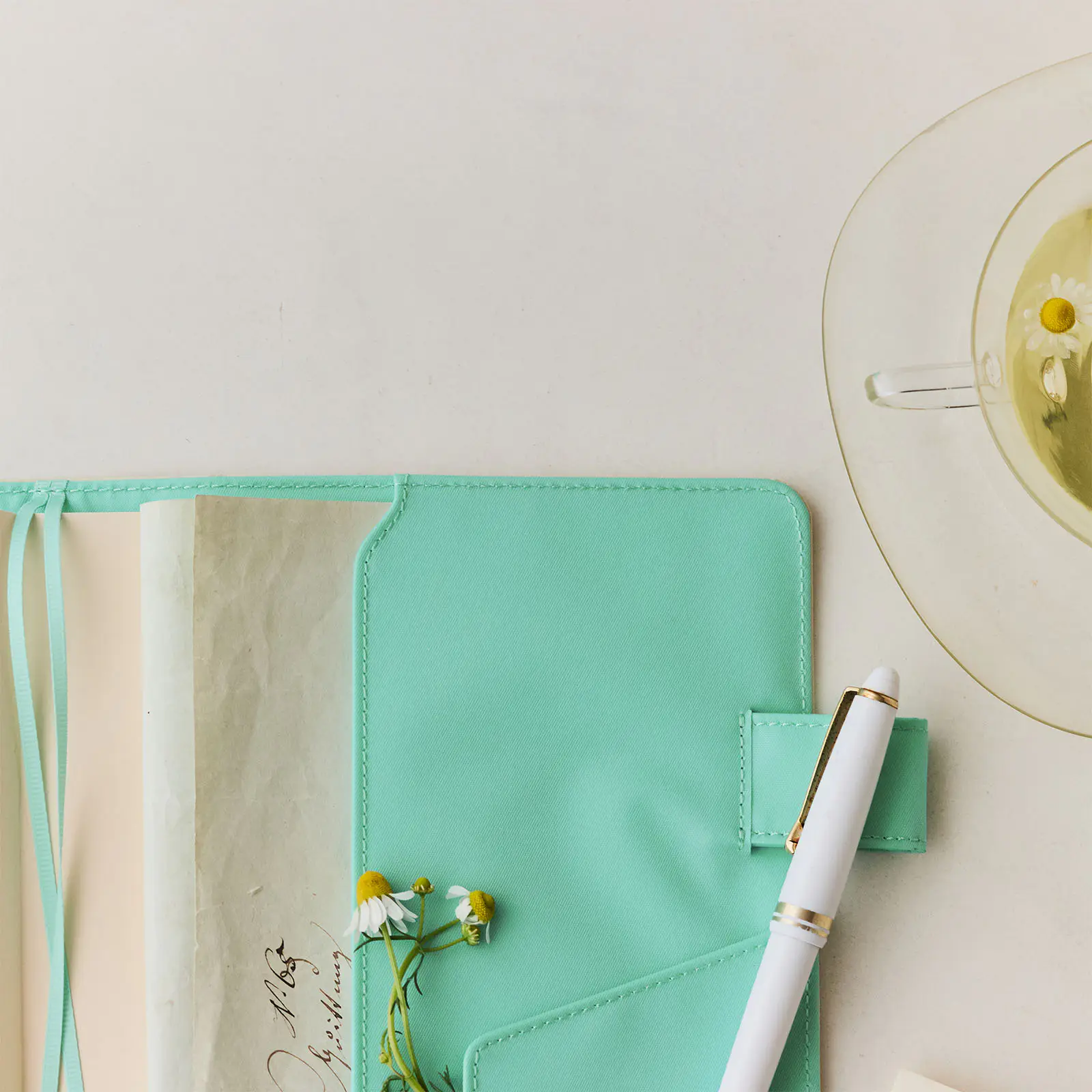Hobonichi 2026 A5 Cousin Cover: Colors - Chamomile Mint - Image 5