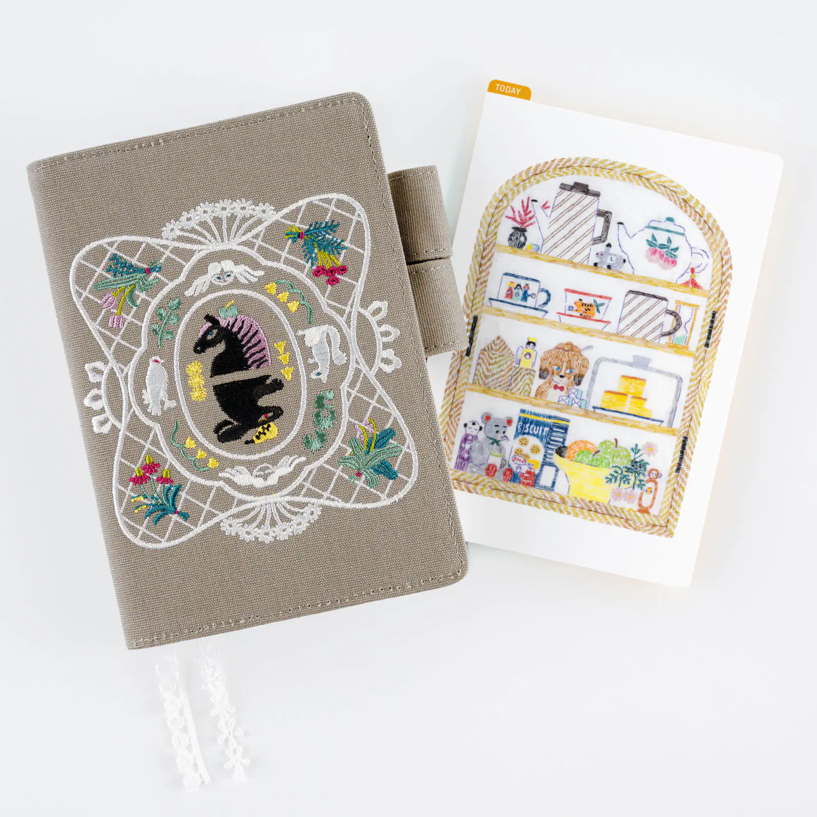 Hobonichi 2026 Accessories: iyo okumi - Hobonichi Pencil Board for A6 Size (Happy Tea Time - Teapot Shelf) - Image 6