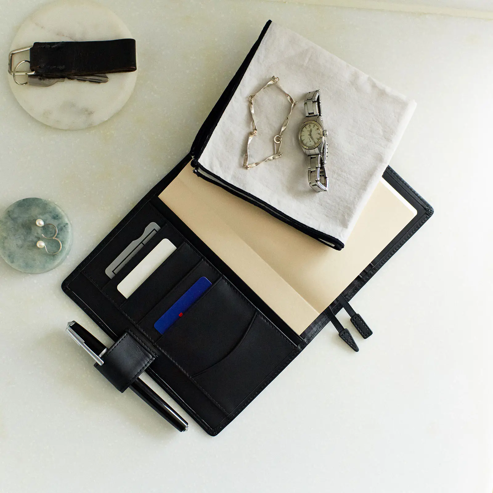 Hobonichi 2026 A6 Planner Cover: Leather - TS Basic - Black - Image 5