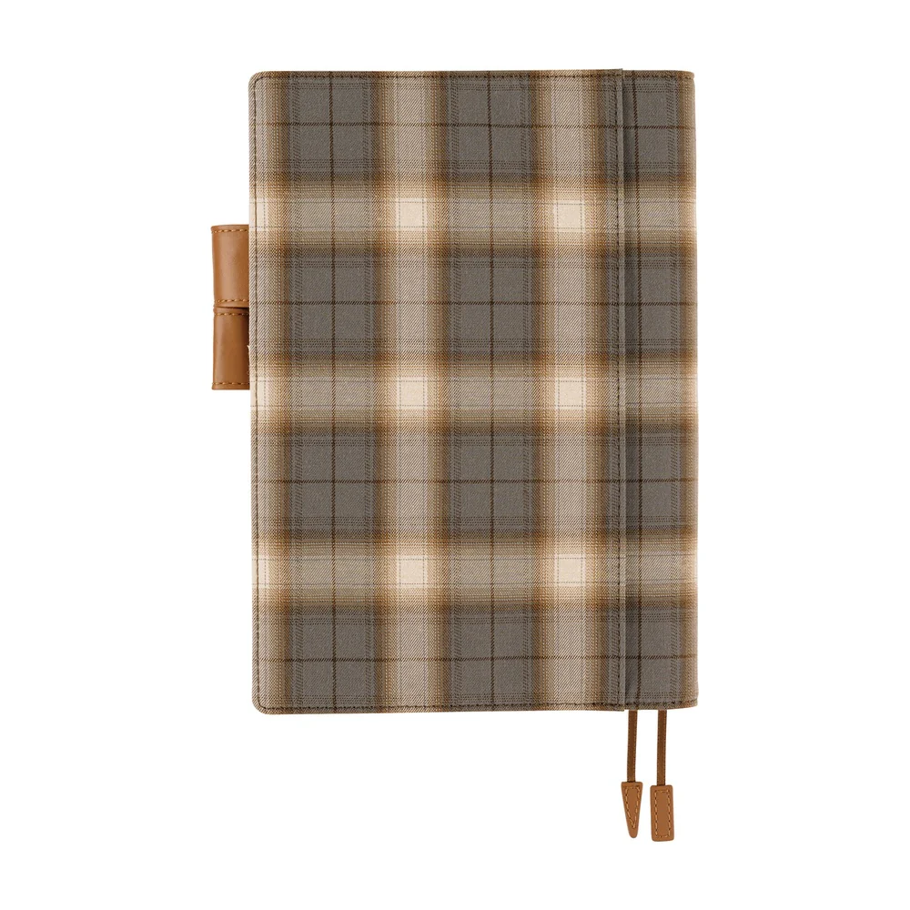 Hobonichi 2026 A5 Cousin Cover: Shirt Fabric - Foggy Plaid - Image 4