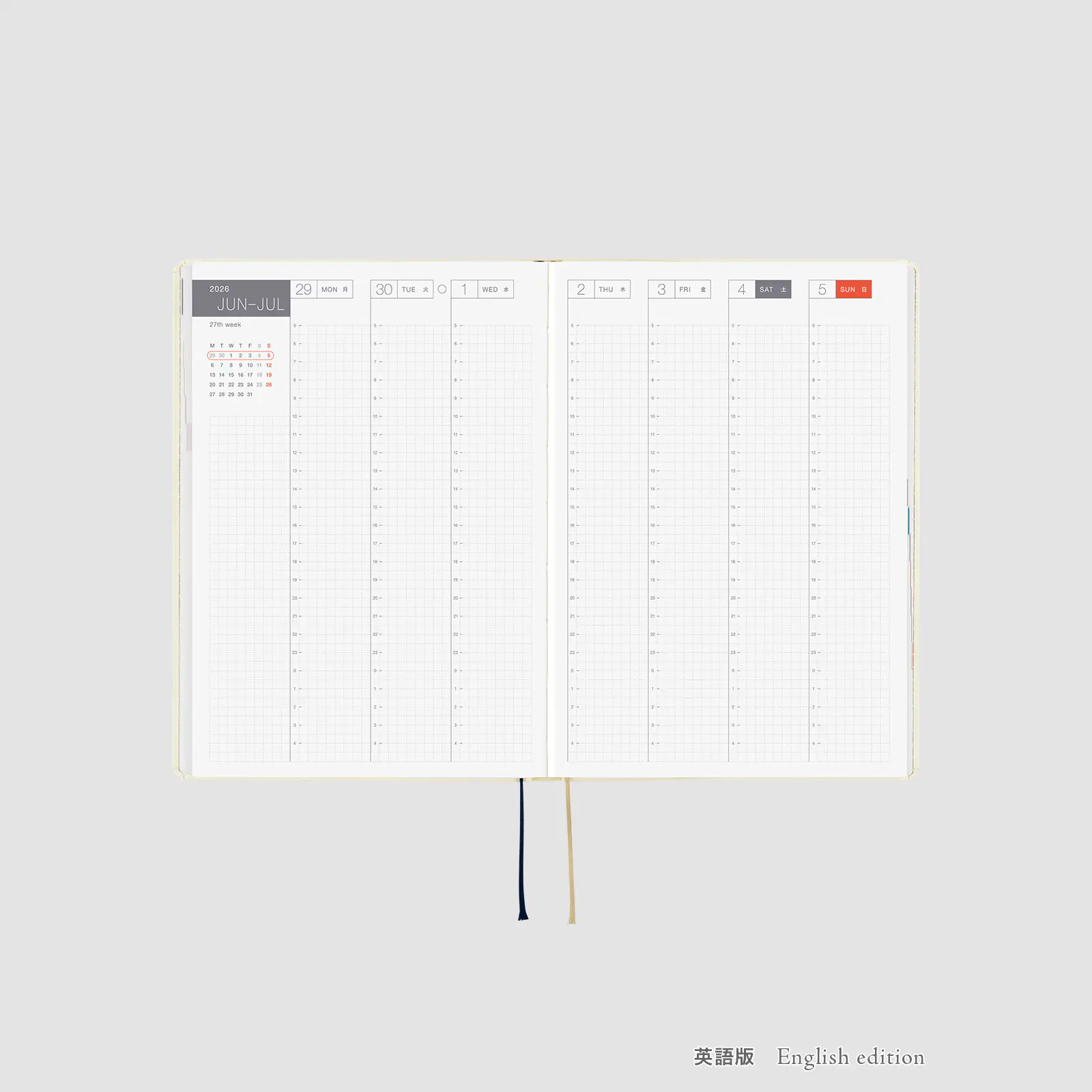 Hobonichi HON A5 2026 Planner: Slash (Ivory) - Image 10