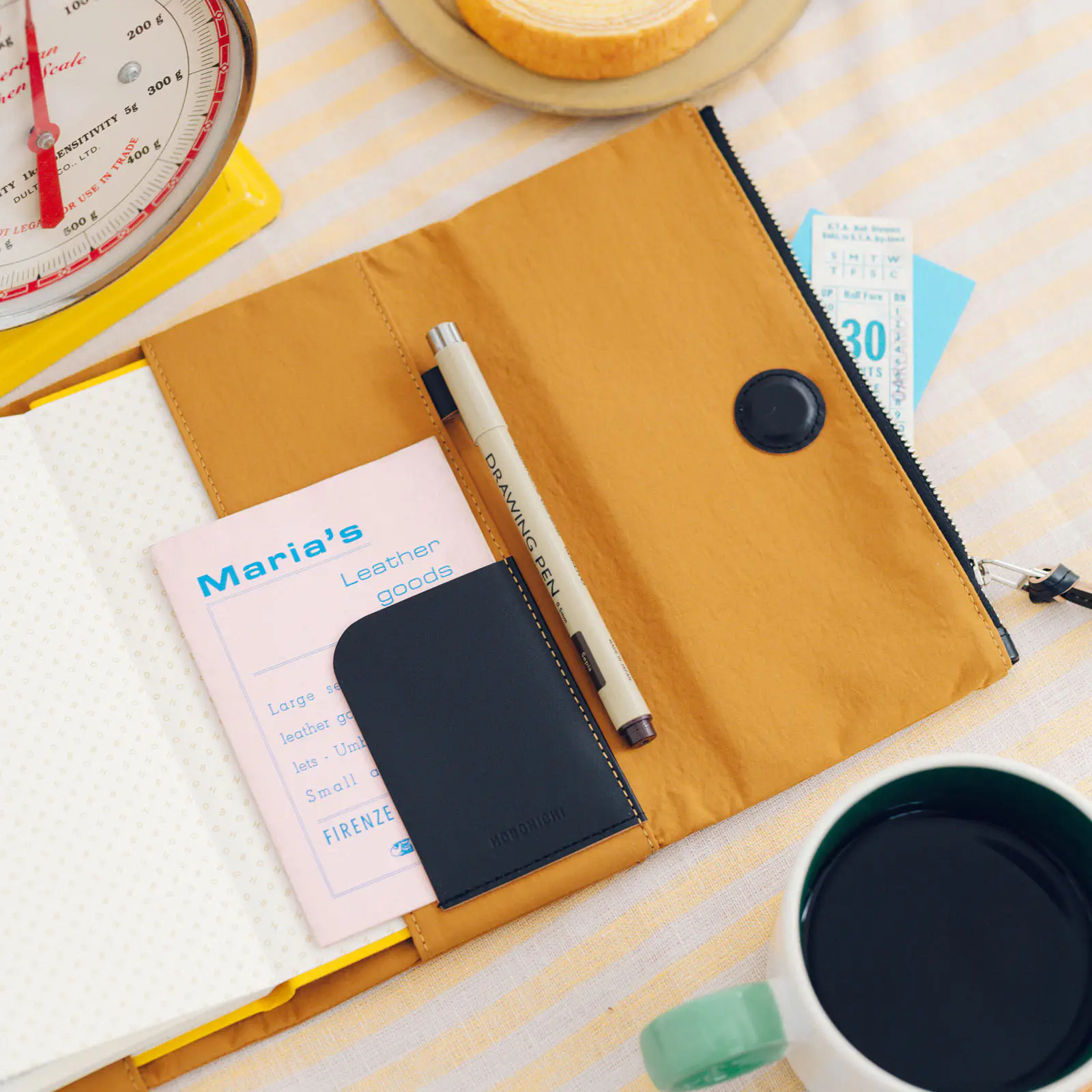 Hobonichi 2026 Weeks Planner Cover: Tragen - Mustard - Image 5