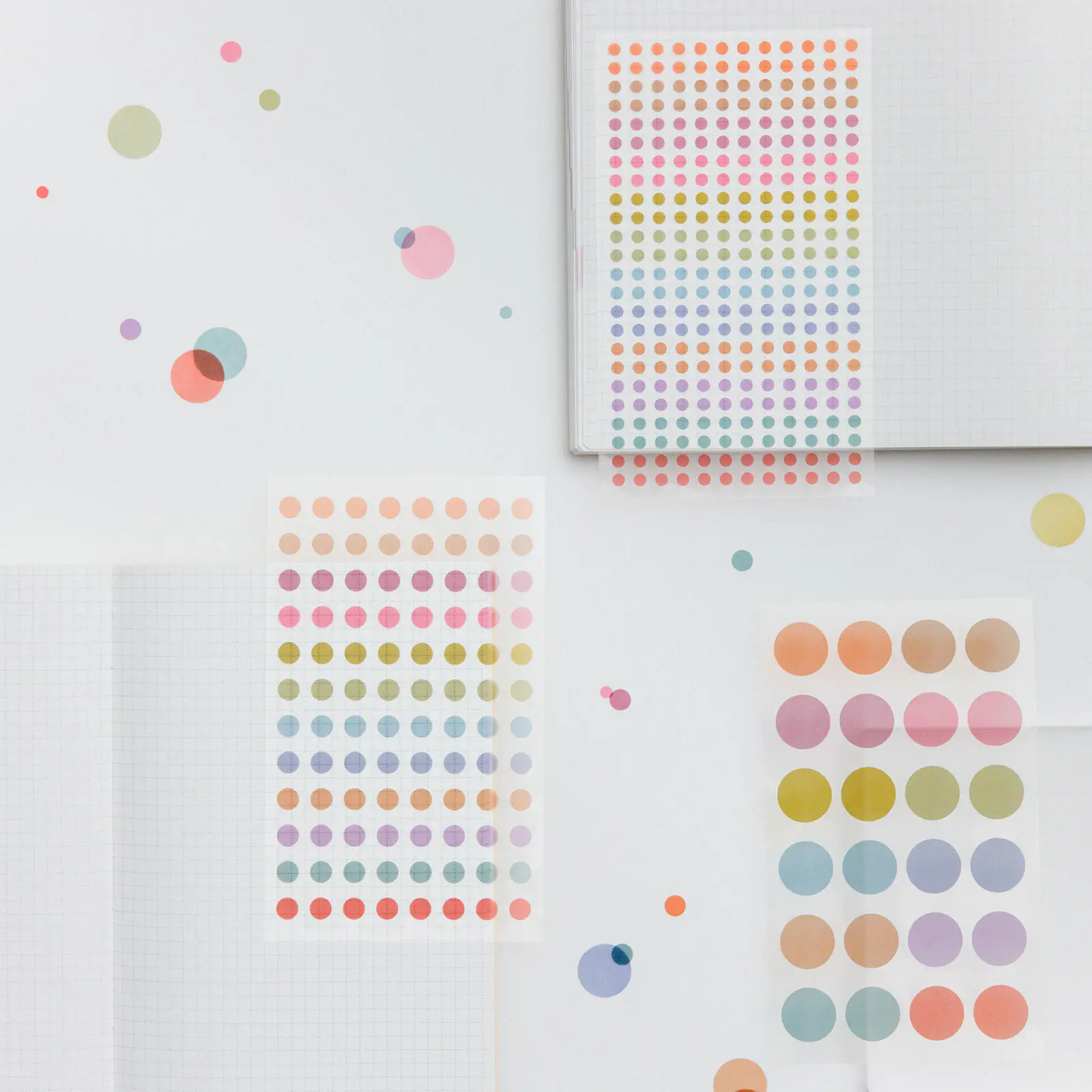 Hobonichi 2026 Accessories: TSUKI no IRO - Transparent Dot Stickers (15mm)