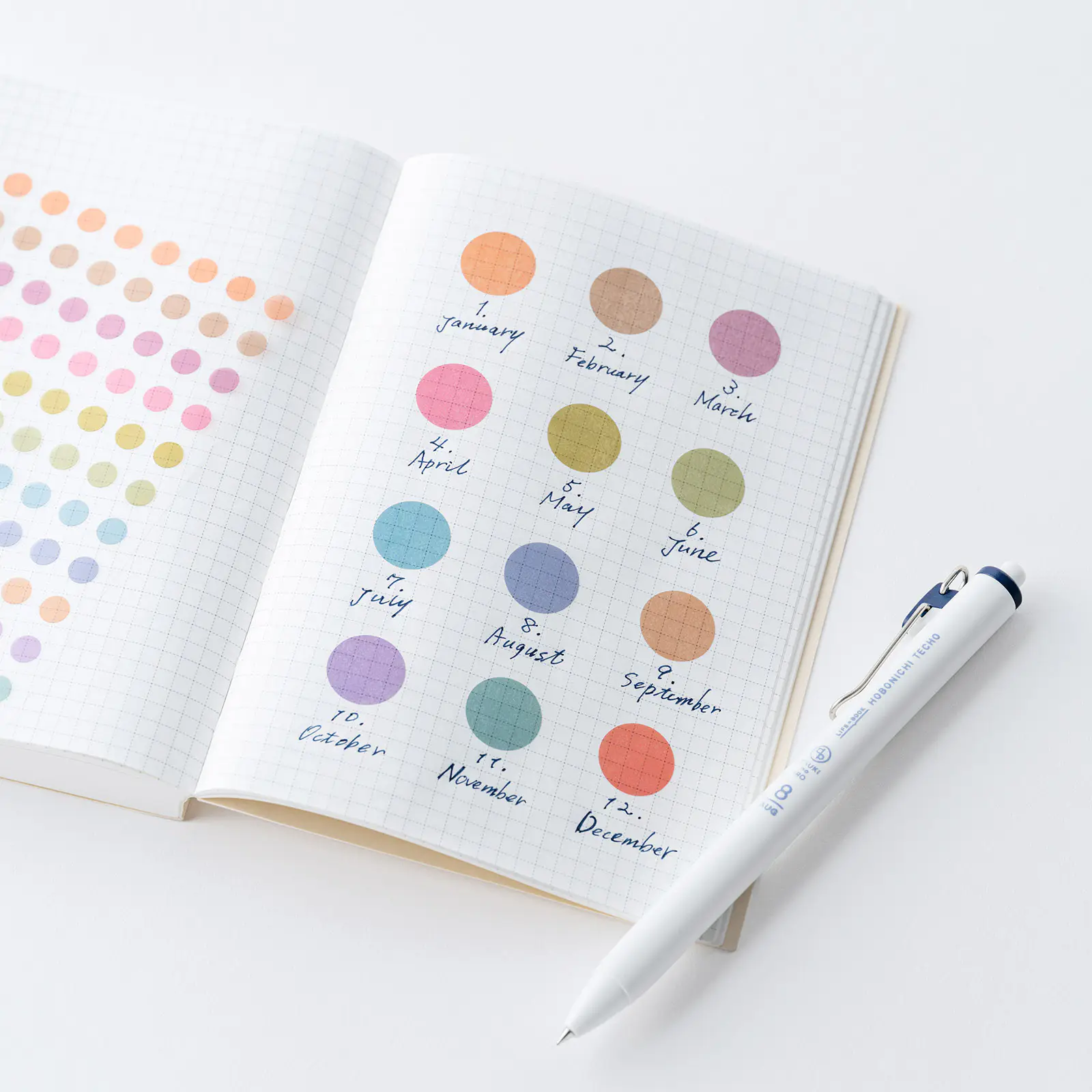 Hobonichi 2026 Accessories: TSUKI no IRO - Transparent Dot Stickers (15mm) - Image 8