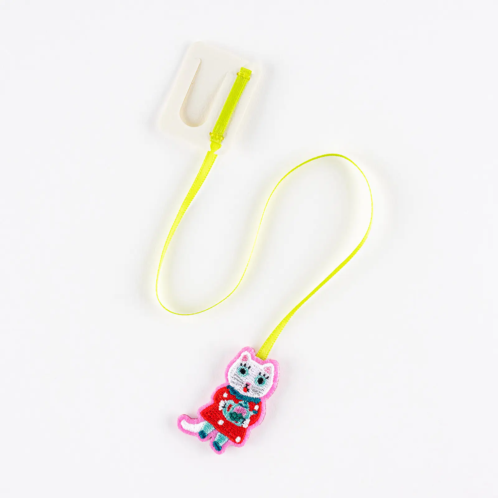 Hobonichi 2026 Accessories: Yumi Kitagishi - Embroidered Bookmark - White Cat