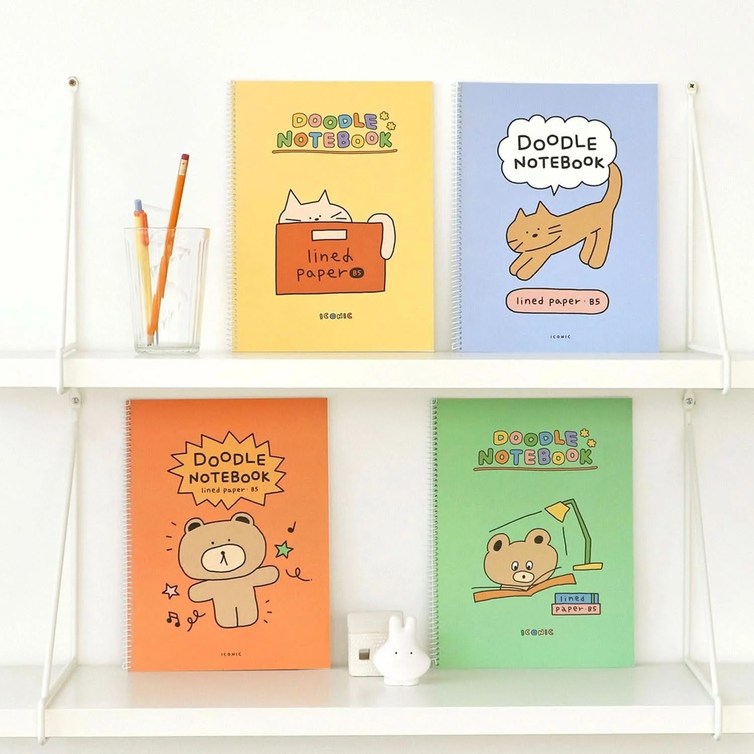 Iconic Doodle Spiral Notebook B5 Lined