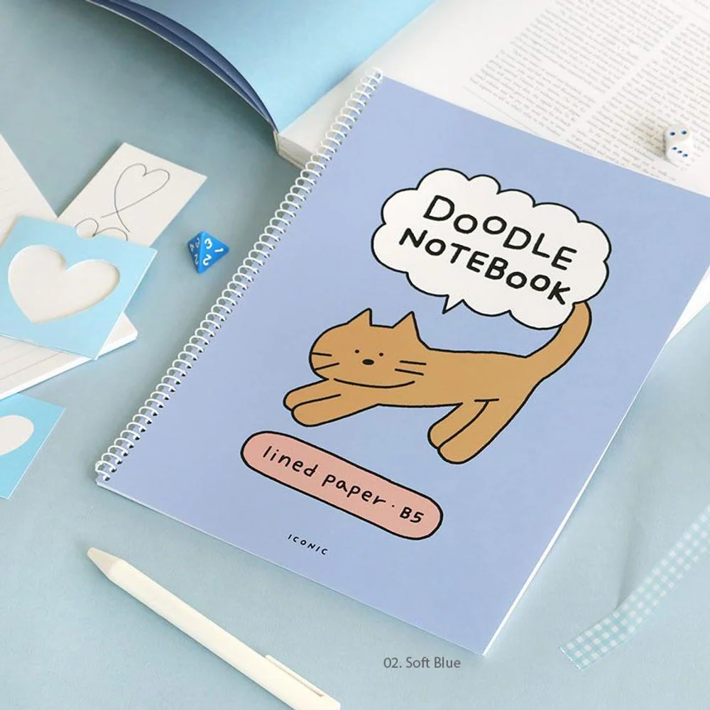 Iconic Doodle Spiral Notebook B5 Lined - Image 8