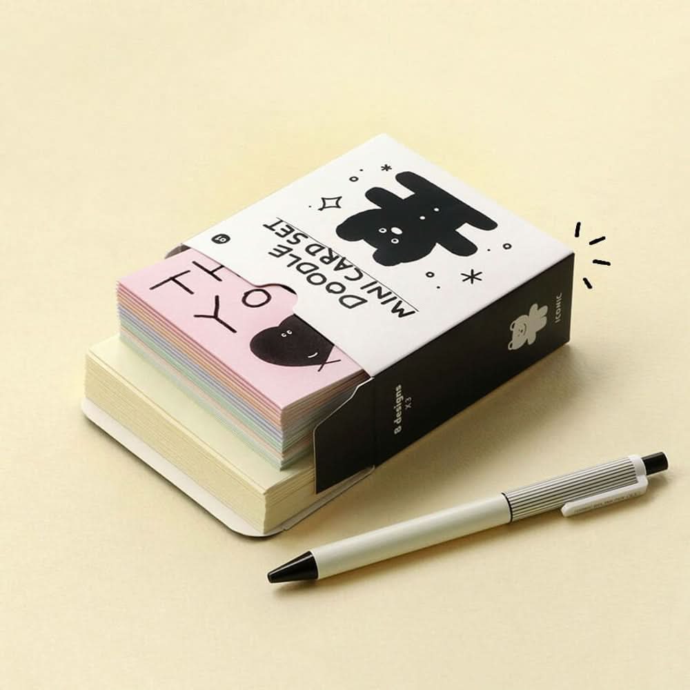 Iconic Doodle Mini Card Set – 24 Mini Cards with Box - Image 5