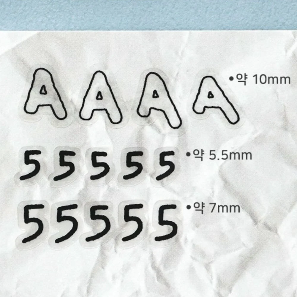 Iconic Fluffy Alphabet & Number Sticker Pack (6 Sheets) - Image 9