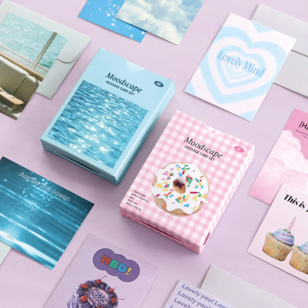Iconic Moodscape Message Card Set — 24 Cards with Envelopes