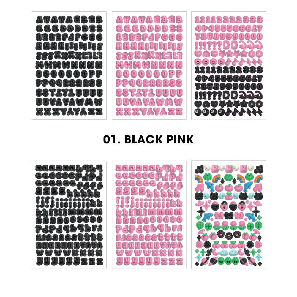 Iconic Puffer Alphabet Sticker Pack - Image 3