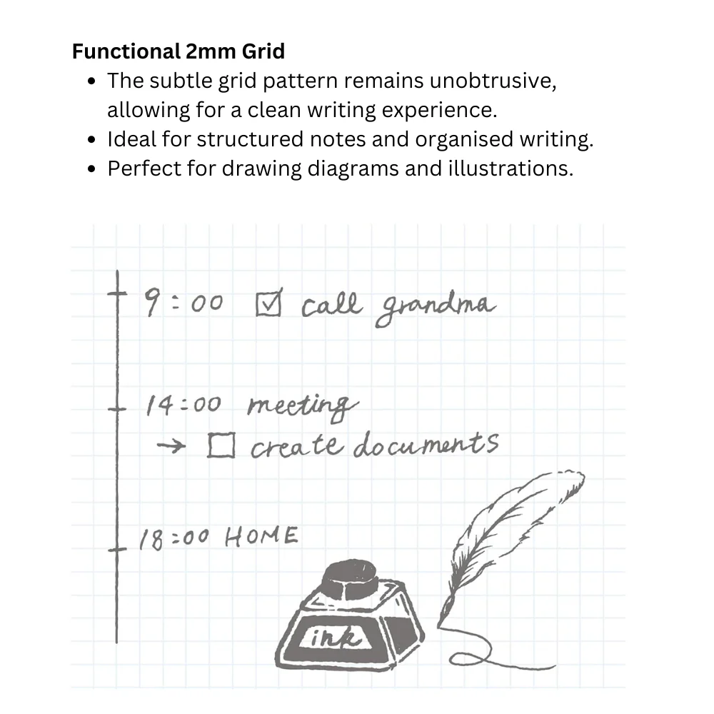Kleid Notes Tiny Grid B6 Notebook - Image 13