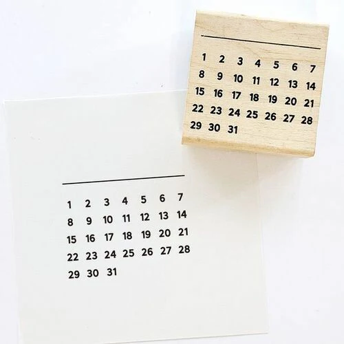 Kodomo No Kao Bullet Journal Stamp - Monthly Calendar