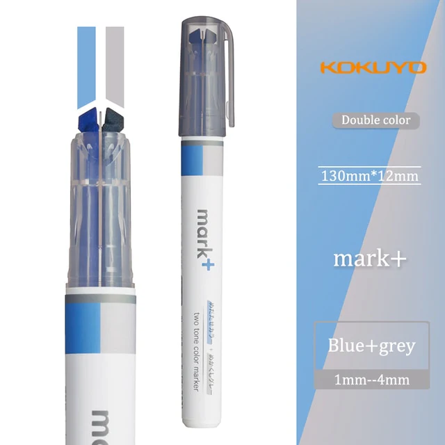 Kokuyo Mark+ Dual Colour Highlighter – Gentle Grey & Soft Hues, Clever Twin Tip - Image 9