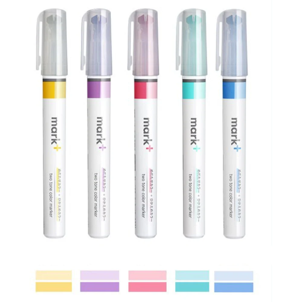 Kokuyo Mark+ Two Tone Colour Marker Highlighter