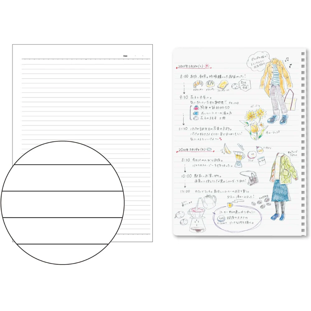 Kokuyo Soft Ring Notebook Black B5 — Ruled and Grid - Image 10