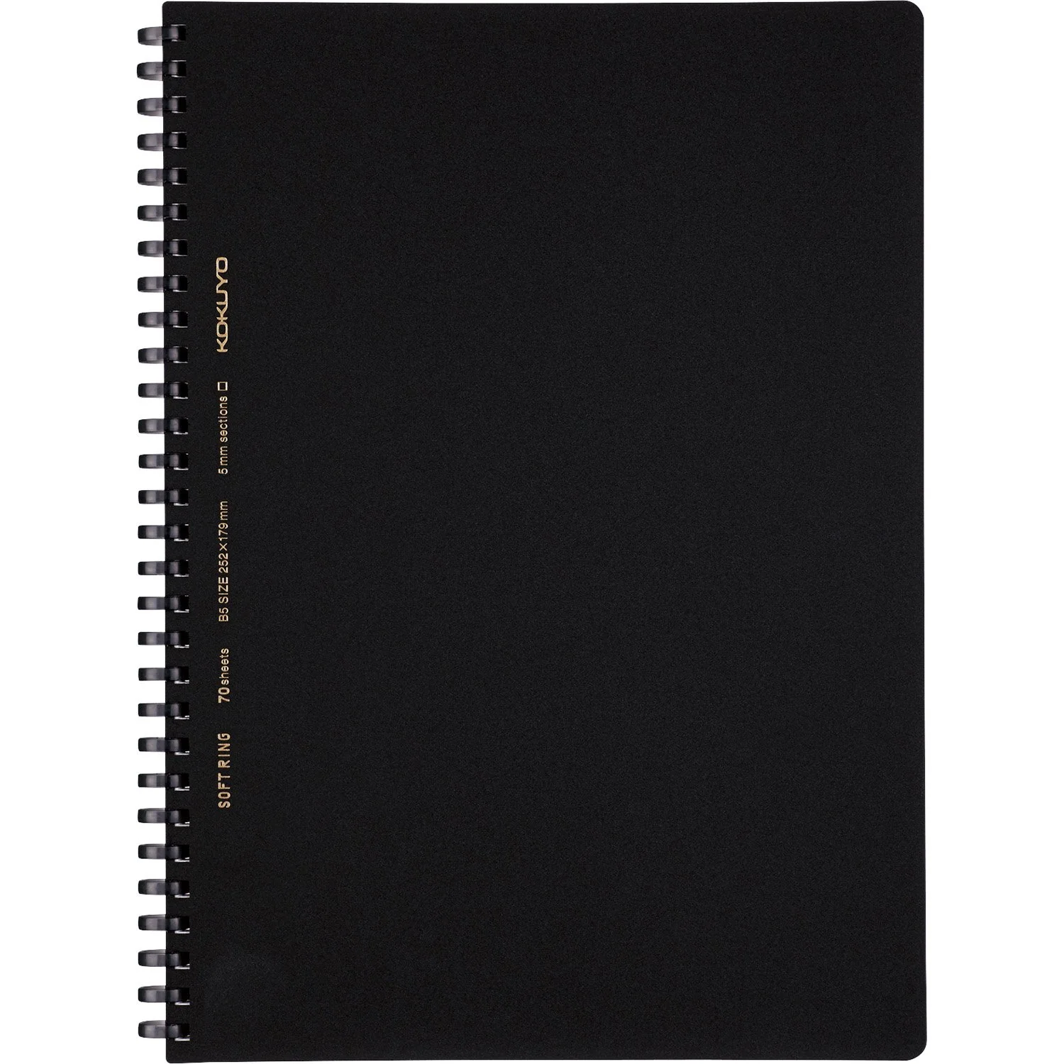 Kokuyo Soft Ring Notebook Black B5 — Ruled and Grid - Image 8