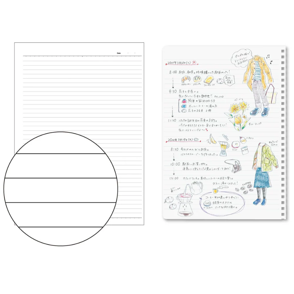 Kokuyo Soft Ring Notebook Black A5 — Grid and Ruled - Image 11
