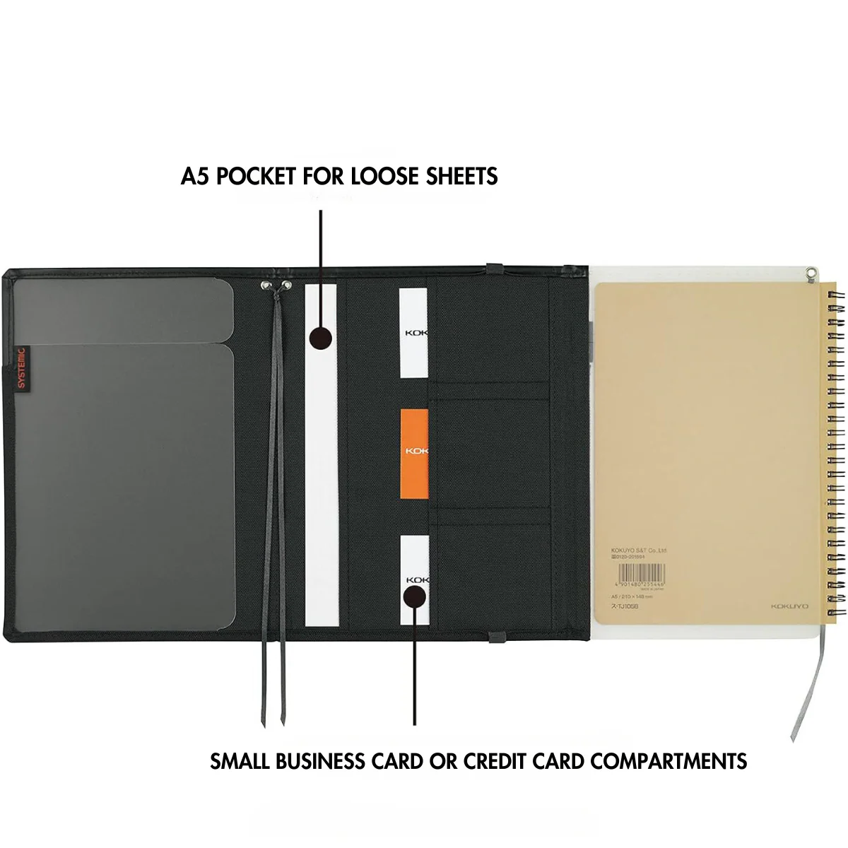 Kokuyo Systemic Cover Notebook [6mm Ruled A5] - Image 4