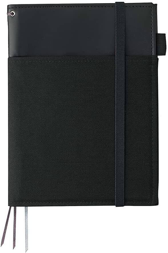 Kokuyo Systemic Cover Notebook Synthetic Leather 6 mm Rule A5 Black