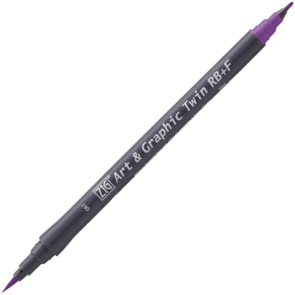 Kuretake ZIG Art & Graphic Twin-Tip RB & F (Brush Pen + Fine Point Marker) [80 colours] - Image 36