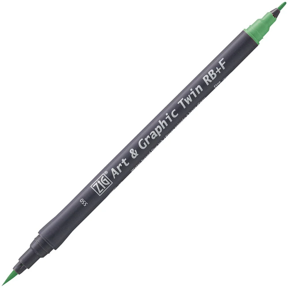 Kuretake ZIG Art & Graphic Twin-Tip RB & F (Brush Pen + Fine Point Marker) [80 colours] - Image 72