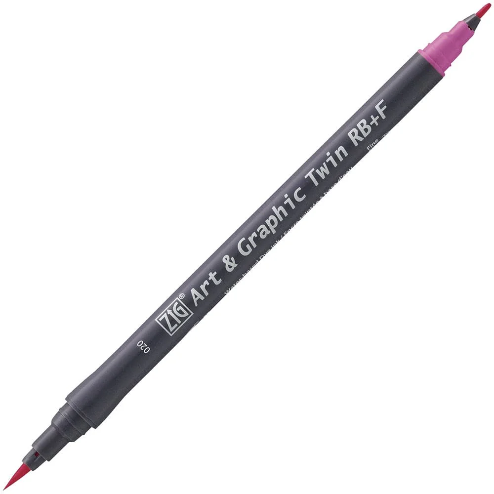 Kuretake ZIG Art & Graphic Twin-Tip RB & F (Brush Pen + Fine Point Marker) [80 colours] - Image 9