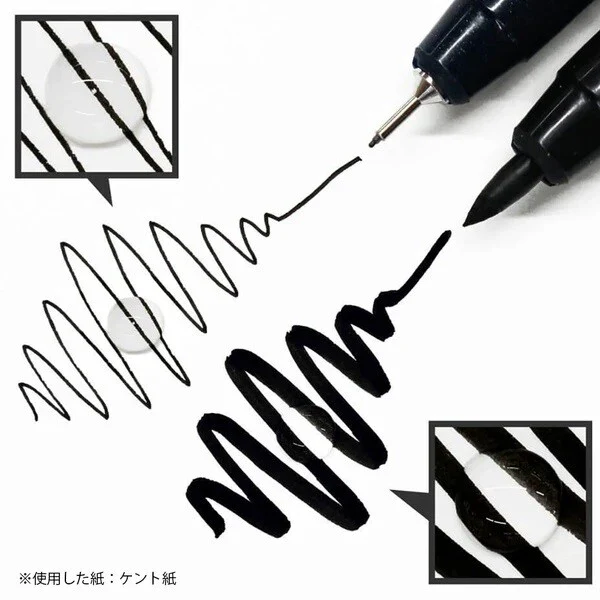 Kuretake ZIG Cartoonist Mangaka Black Assortment Set (Set of 5) - Image 3