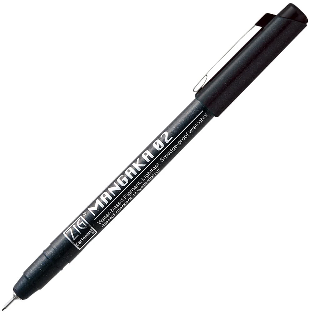 Kuretake ZIG Cartoonist Mangaka Outline Pen (Black) - Image 4