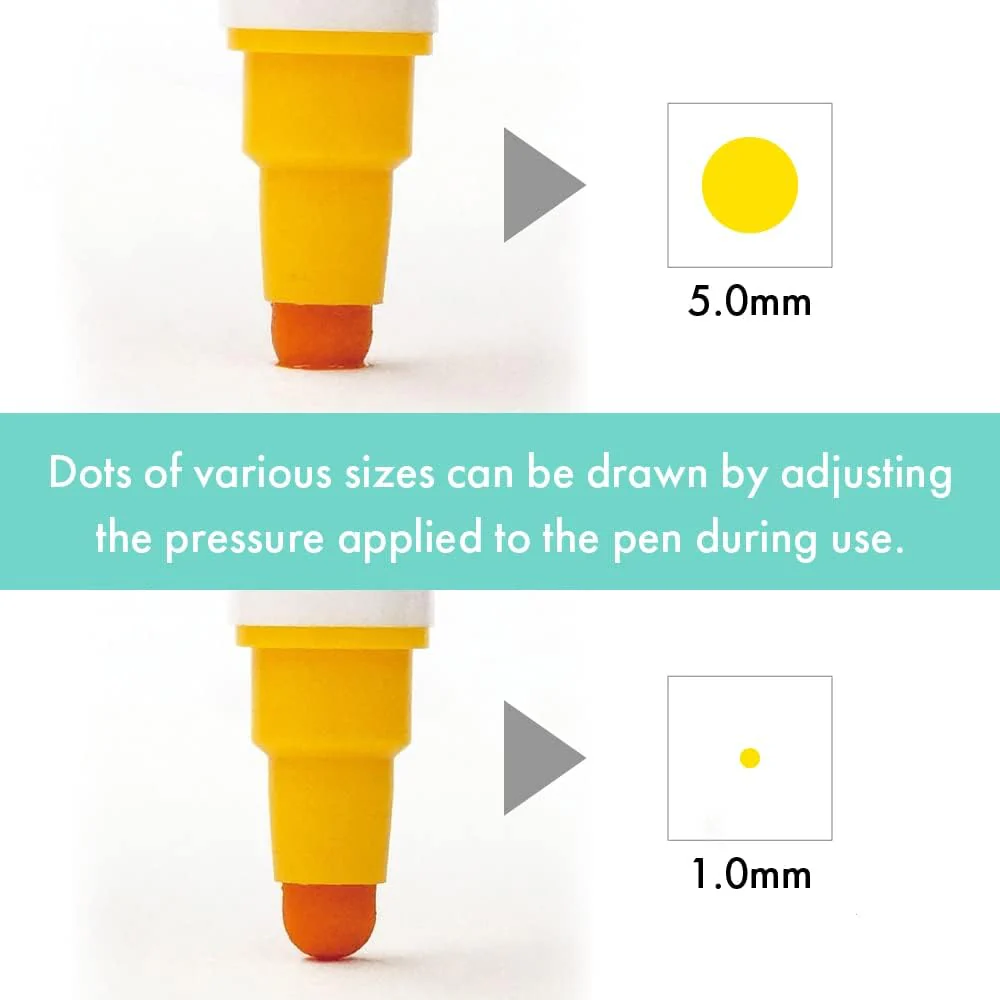 Kuretake ZIG Clean Color Dot 6 Colour Set - Image 3