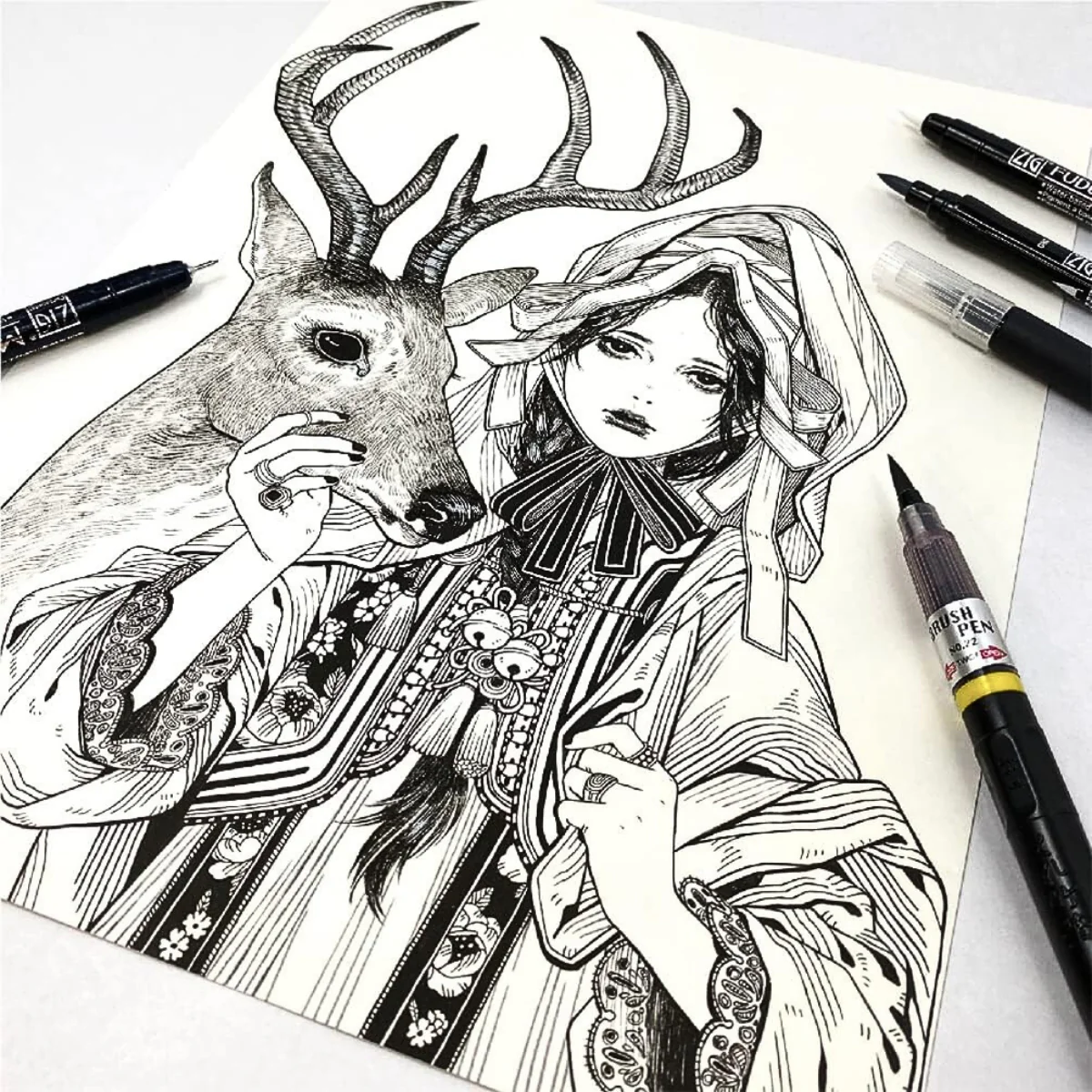 Kuretake ZIG Inktober Illustration Basic Set 2 - Image 5