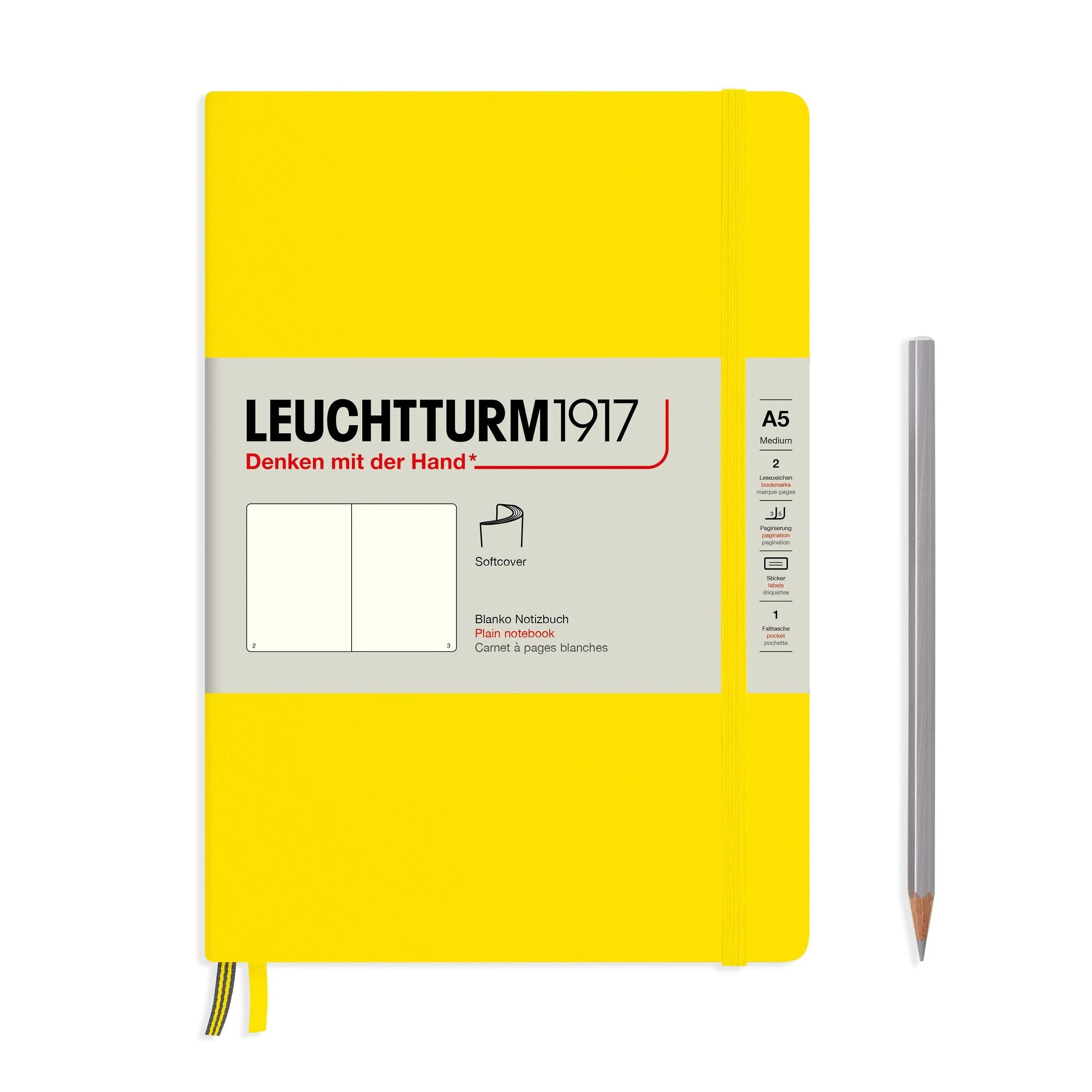 Leuchtturm 1917 Softcover A5 Notebook - Lemon - Image 3