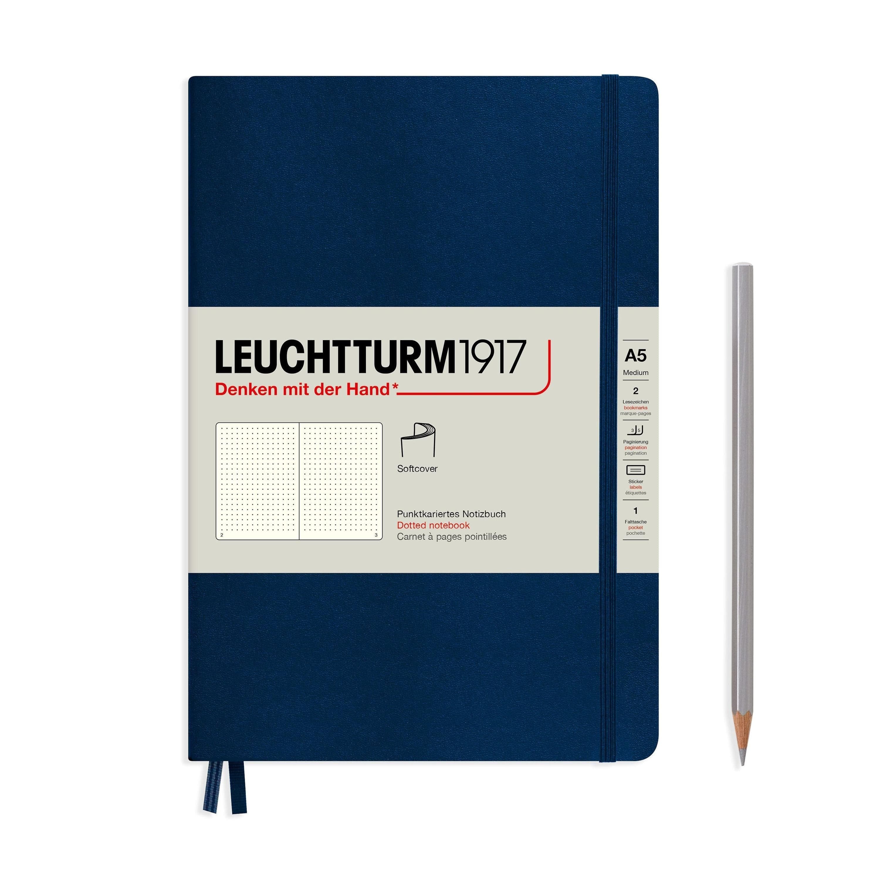 Leuchtturm 1917 Softcover A5 Notebook - Navy - Image 2