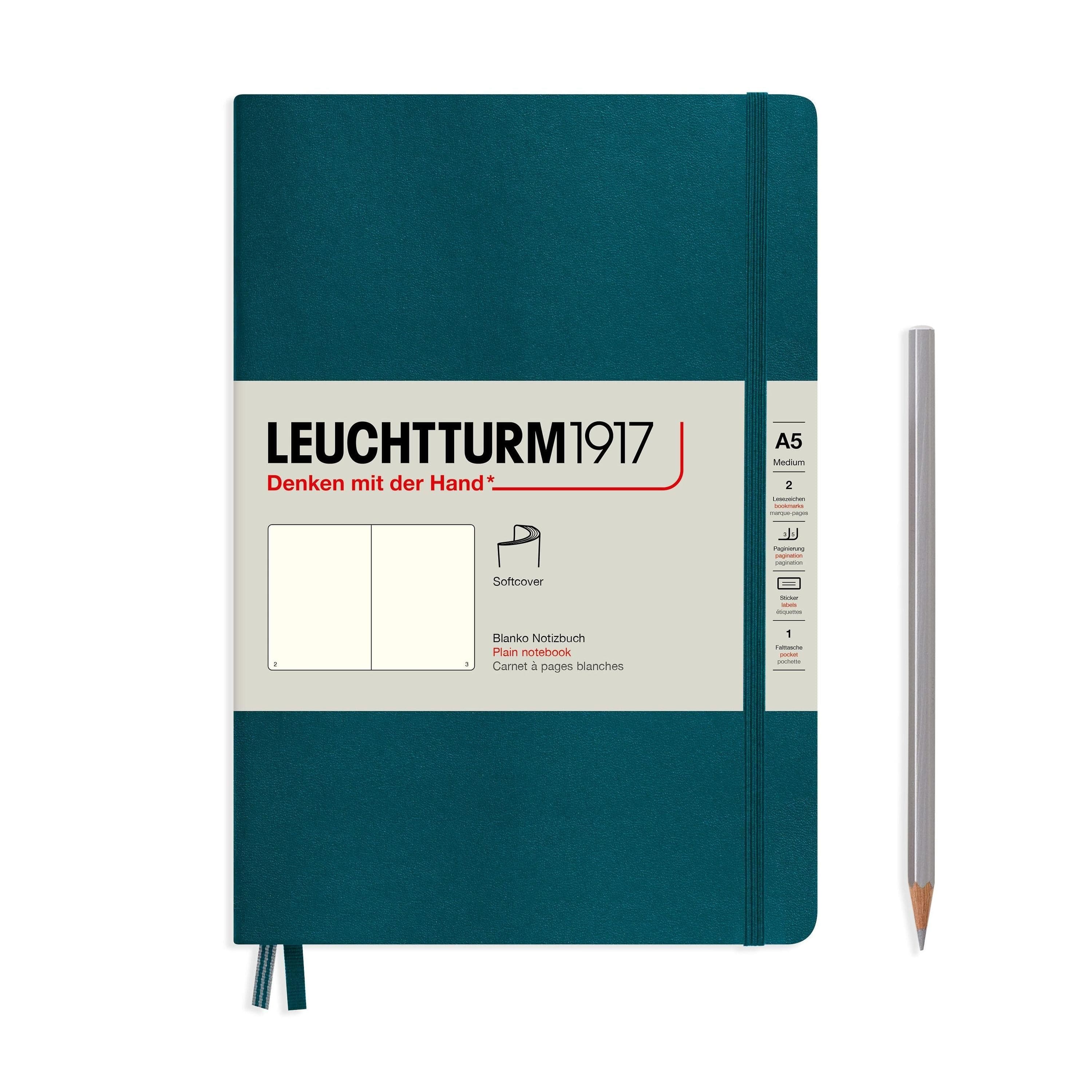 Leuchtturm 1917 Softcover A5 Notebook - Pacific Green - Image 2