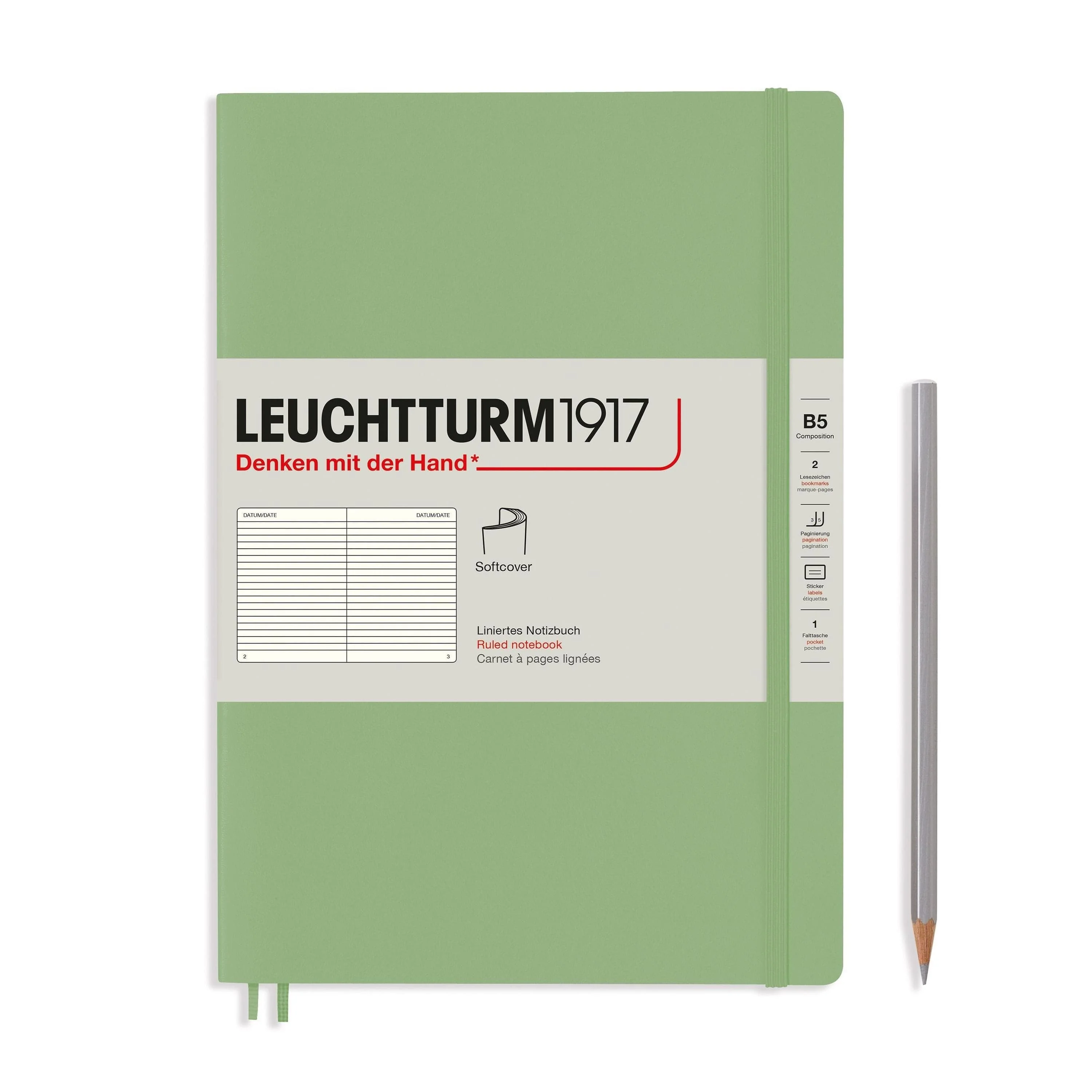 Leuchtturm1917 Softcover Notebook B5 - Sage - Image 2