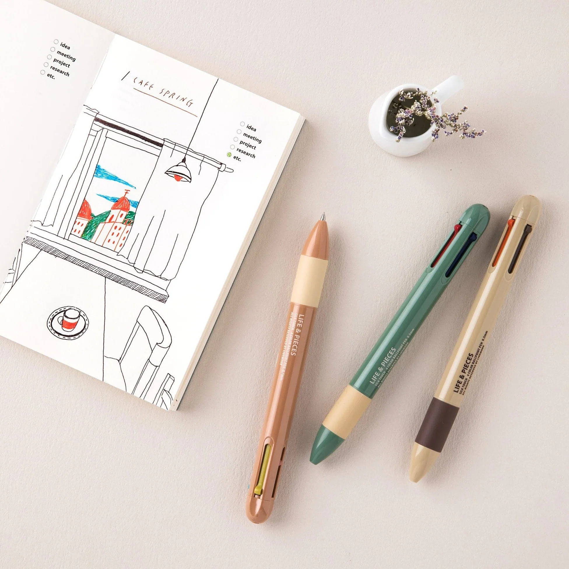 Livework LIFE & PIECES 4-Colour Ballpoint Pen [0.5mm] - Image 3